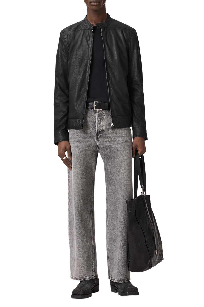 Colt Leather Jacket, Alternate, color, BLACK
