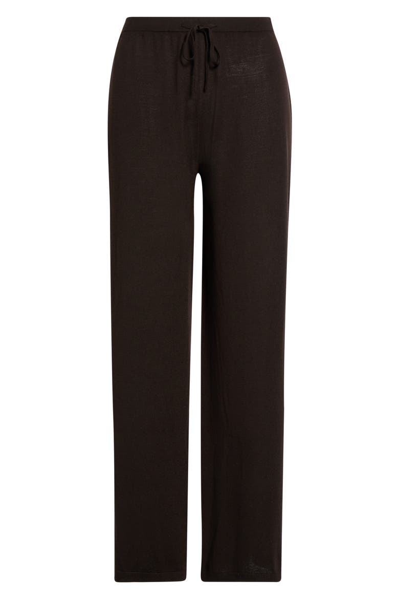 James Merino Wool Wide Leg Drawstring Pants, Main, color, CHOCOLATE