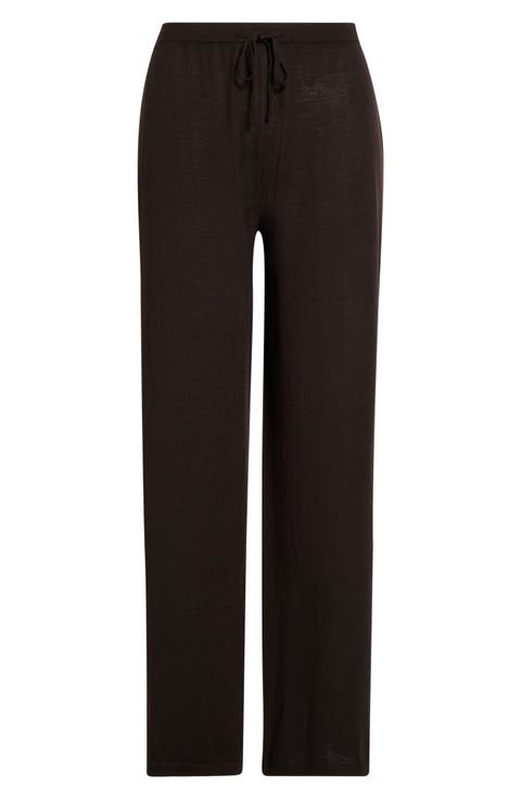 James Merino Wool Wide Leg Drawstring Pants