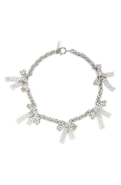 Shop Justine Clenquet Sammy Choker Necklace In Palladium
