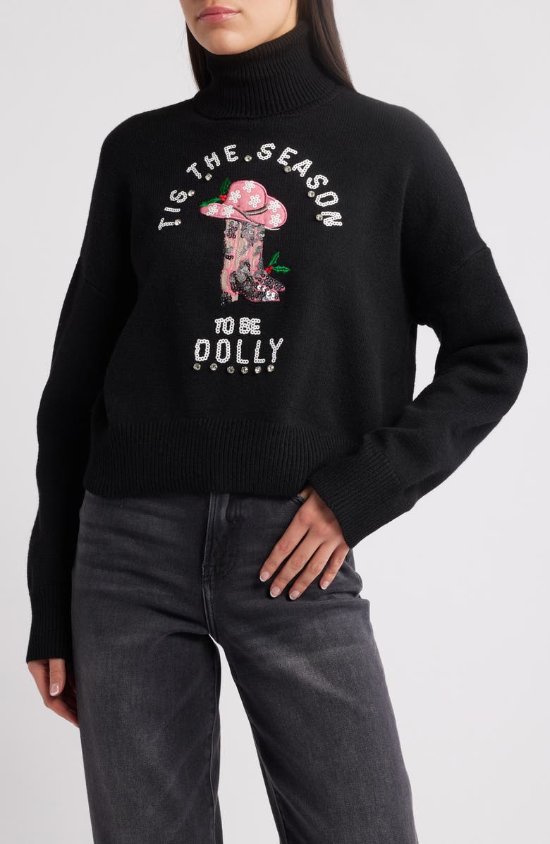 NASTY GAL 'Tis the Season to Be Dolly Sequin Sweater, Main, color, 