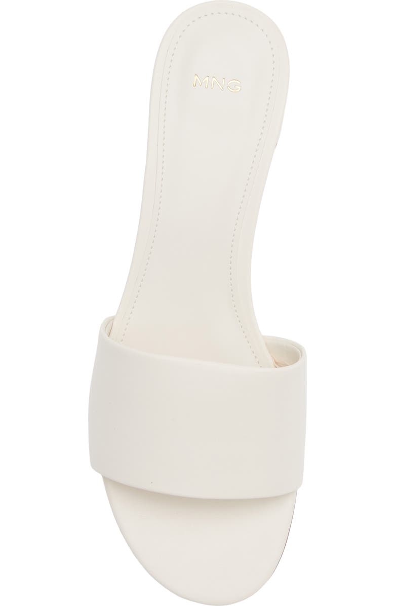 MANGO Slide Sandal, Alternate, color, White Ecru