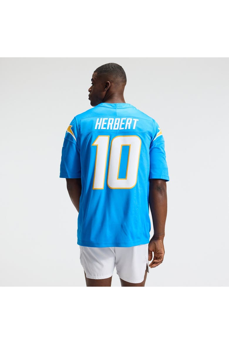 Men's Nike Justin Herbert Powder Blue Los Angeles Chargers Team Vapor F.U.S.E. Stitched Limited Jersey, Alternate, color, Powder Blue