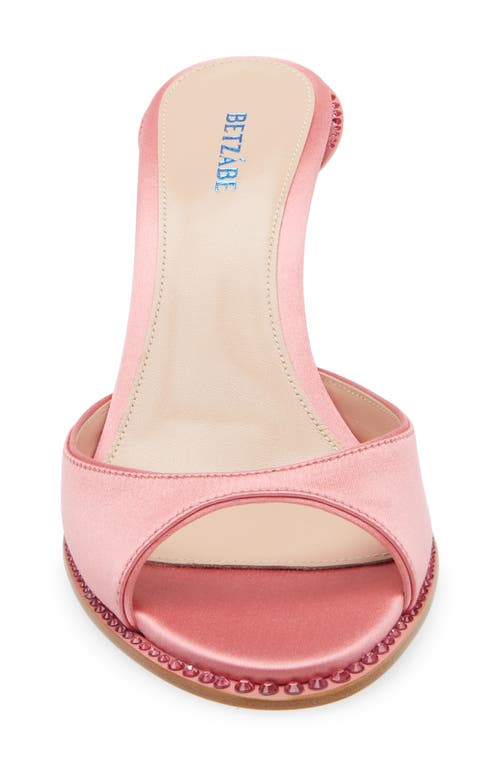 Betzábe Jenni Crystal Embellished Sandal In Flamingo Satin
