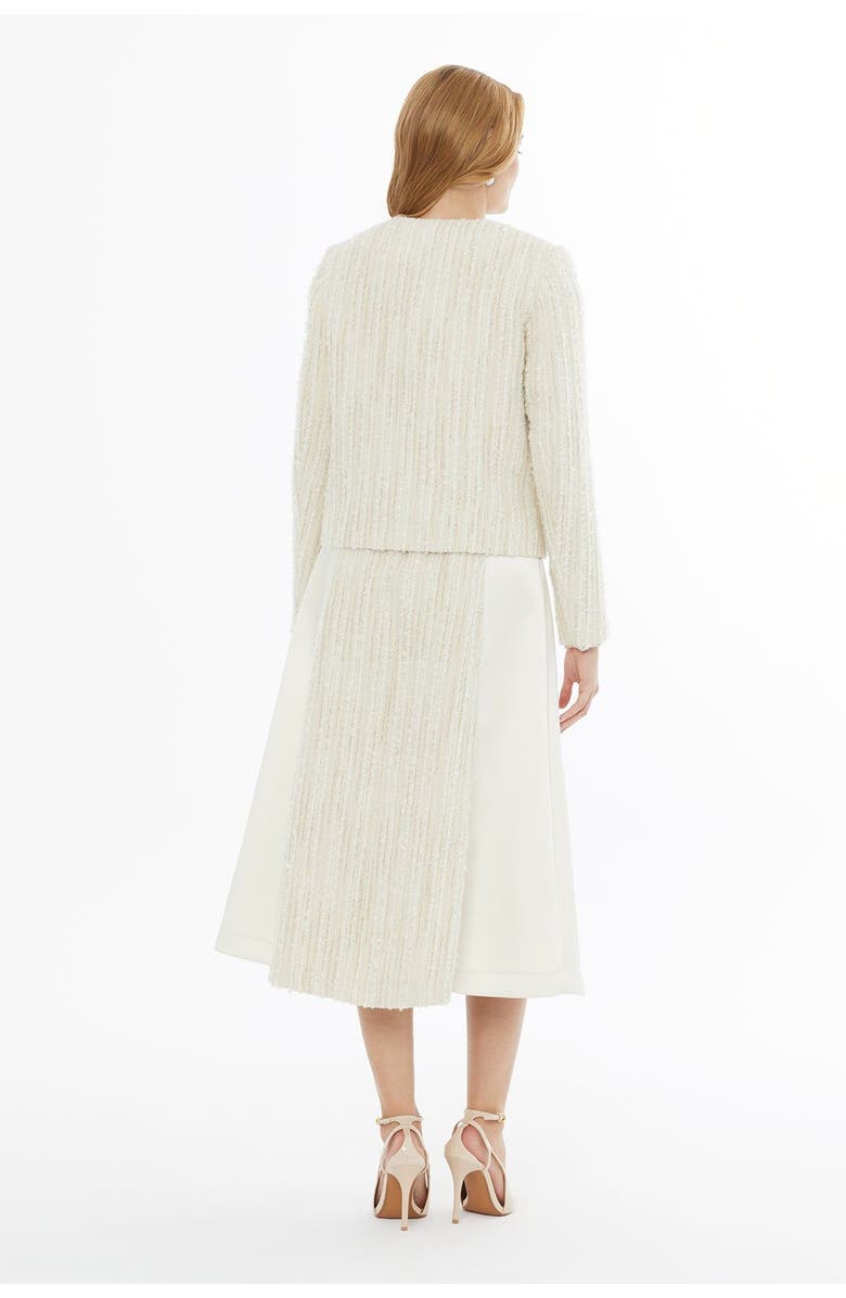 Gizia Button-Front Long-Sleeve Jacket, Alternate, color, Ecru