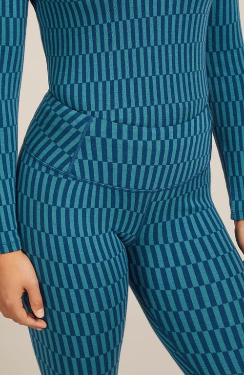 Icebreaker 260 Vertex Merino Wool High Waist Leggings In Blue