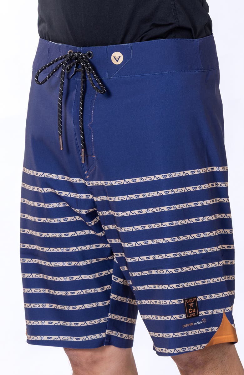 VAST Elements Micro Stripe II Stretch Board Shorts, Alternate, color, Navy Multi
