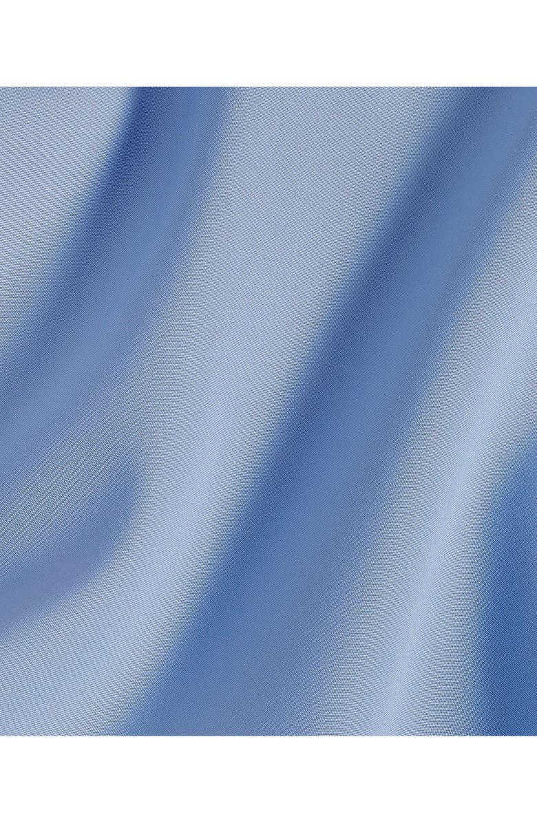 David Donahue Trim Fit Broadcloth French Cuff Dress Shirt, Alternate, color, Blue