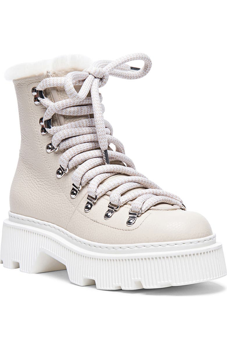 Santoni Genuine Shearling Bootie, Main, color,