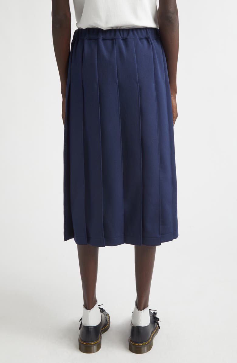 Comme des Garçons Girl Pleated Jersey Midi Skirt, Alternate, color, Navy