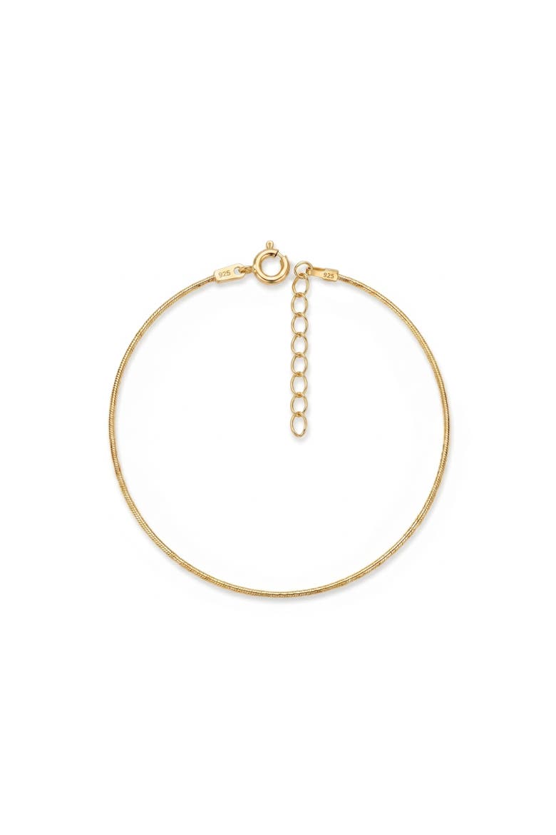Italian Fine Chain Sterling Silver Bracelet, Main, color, Gold