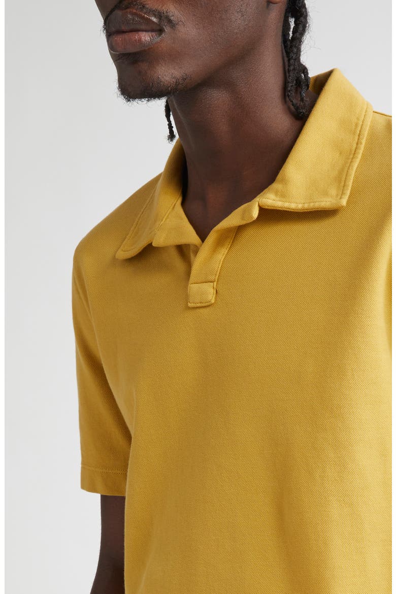 Aruba Cotton Piqué Polo, Alternate, color, MOSTARDA