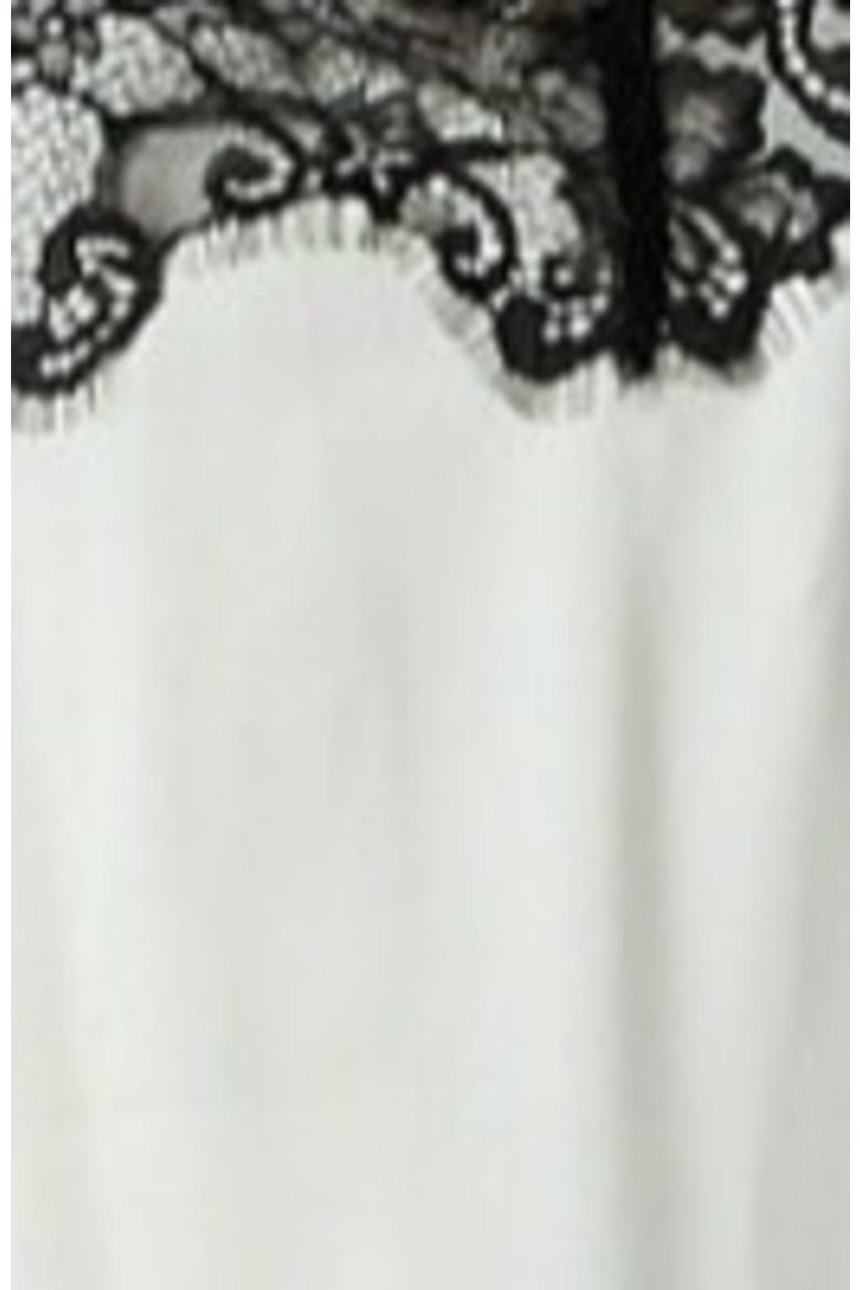 Lara Lace Trim Asymmetrical Slip Dress, Alternate, color, Vanilla Ice