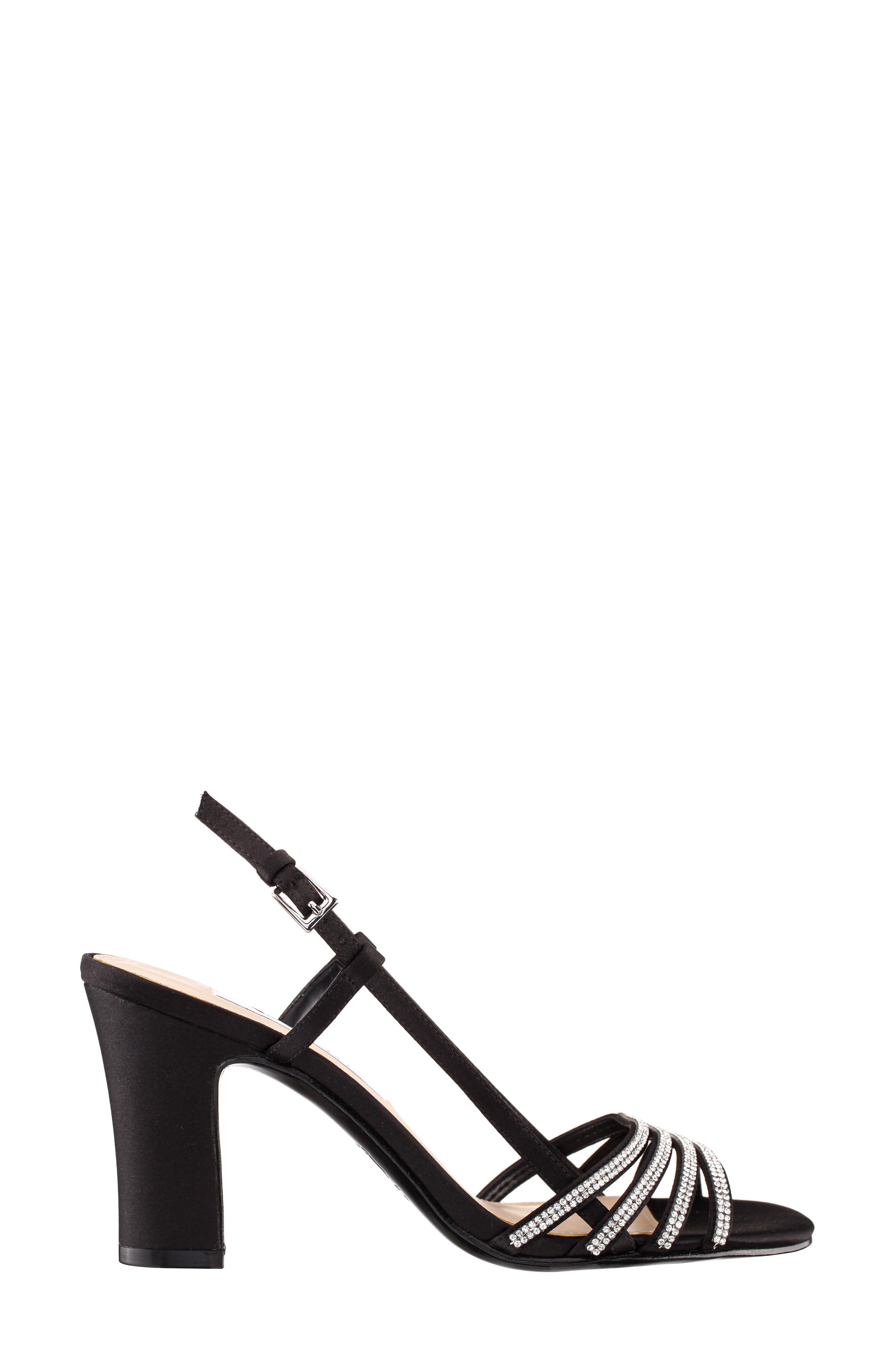 Avaley Slingback Sandal, Alternate, color, BLACK LUSTER SATIN