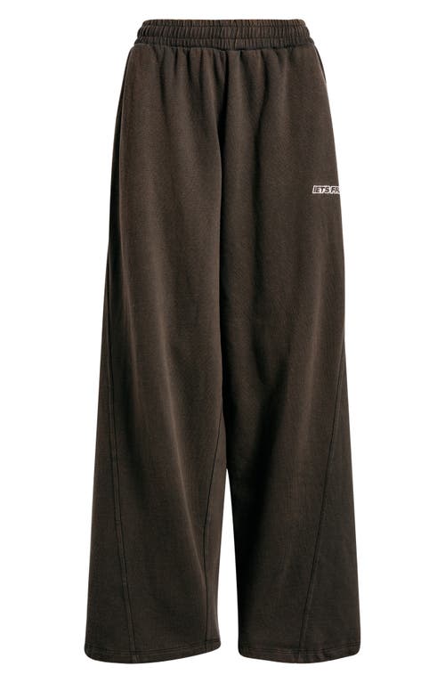 Iets Frans Big Simmi Wide Leg Sweatpants In Brown