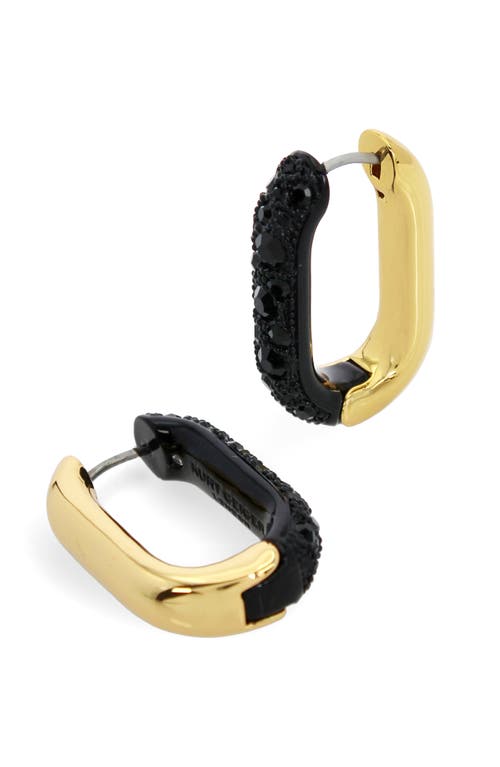 KURT GEIGER KURT GEIGER LONDON CRYSTAL PAVÉ OVAL HOOP EARRINGS
