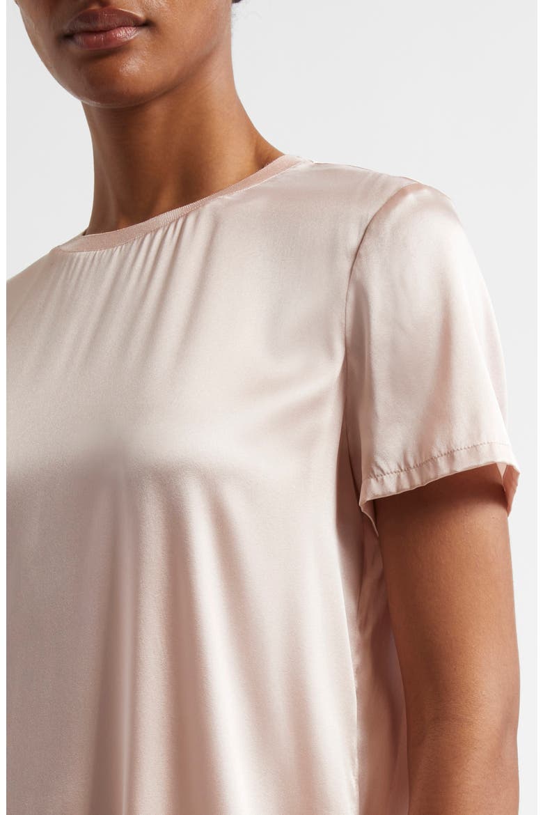 Stretch Charmeuse Shift Dress, Alternate, color, OYSTER PINK