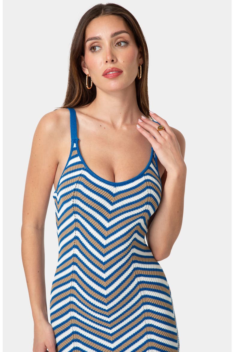 Crochet Midi Dress, Alternate, color, BLUE/ MULTI
