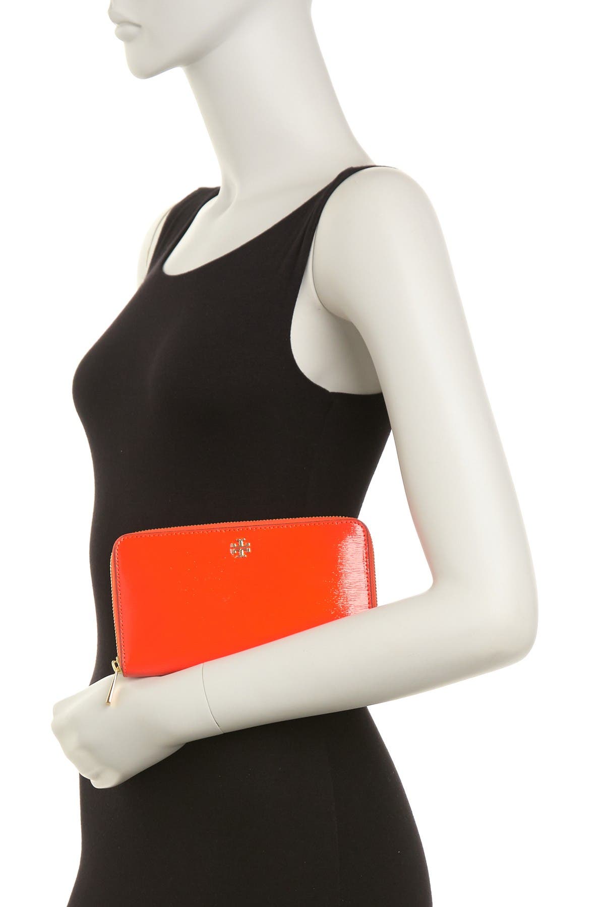 Tory Burch Robinson Patent Leather Zip-Around Wallet (Women ...