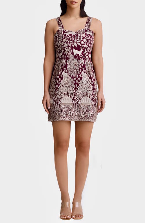 Holichic Naya Embroidered Minidress In Purple