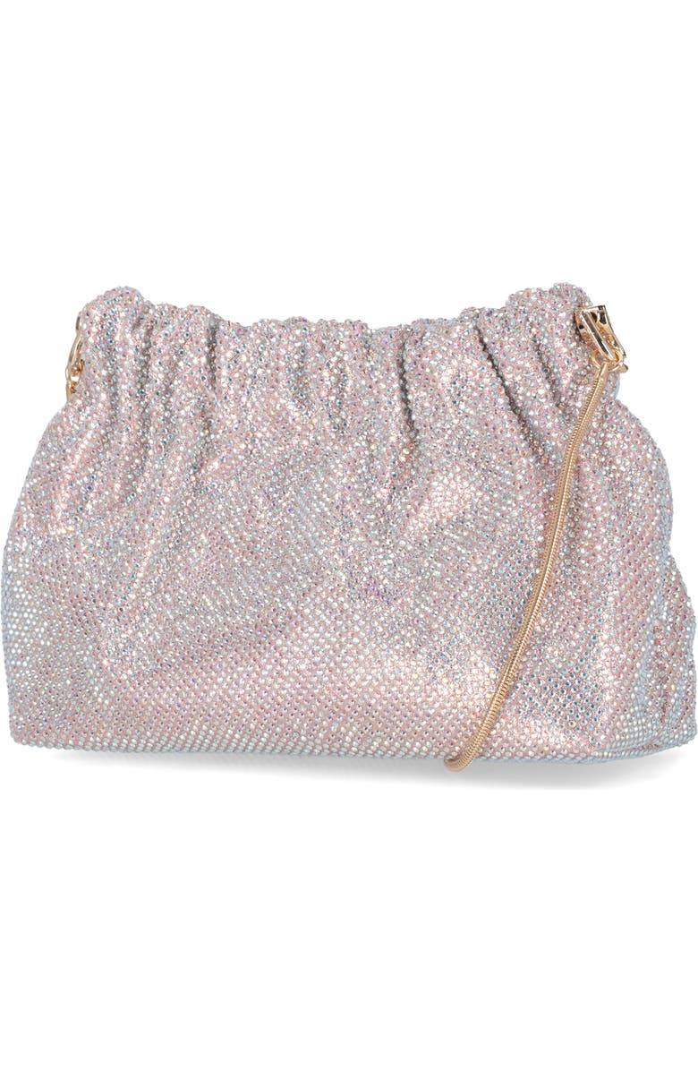 Jessica McClintock Leann Crystal Embellished Clutch, Alternate, color, Blush