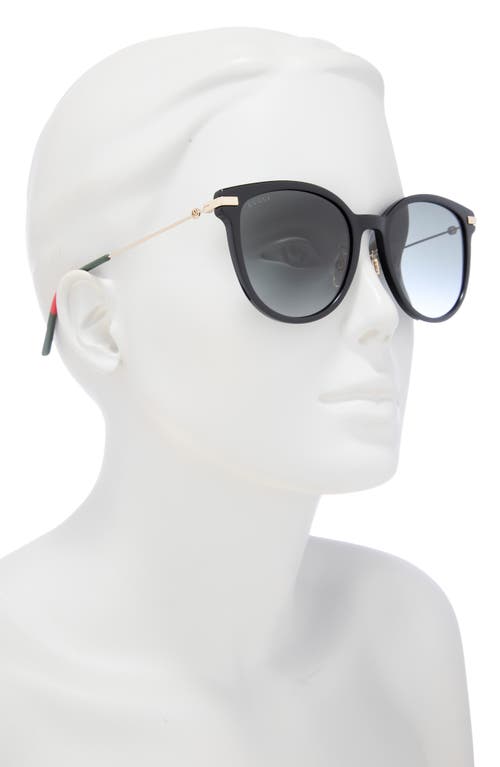 Gucci 56mm Square Sunglasses In Black Gold Grey