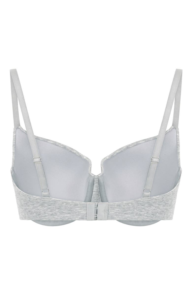 Hunkemöller Cotton Padded Underwired Bra, Alternate, color, Grey