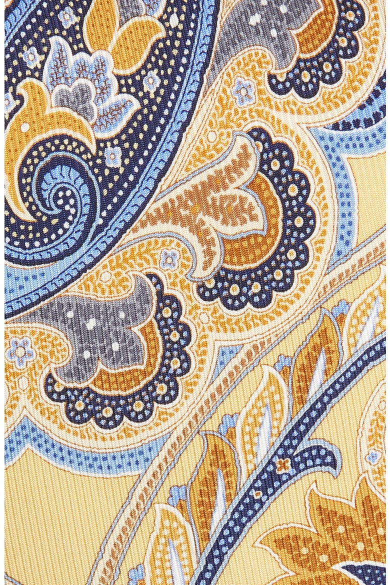 Paisley Silk X-Long Tie, Alternate, color, YELLOW
