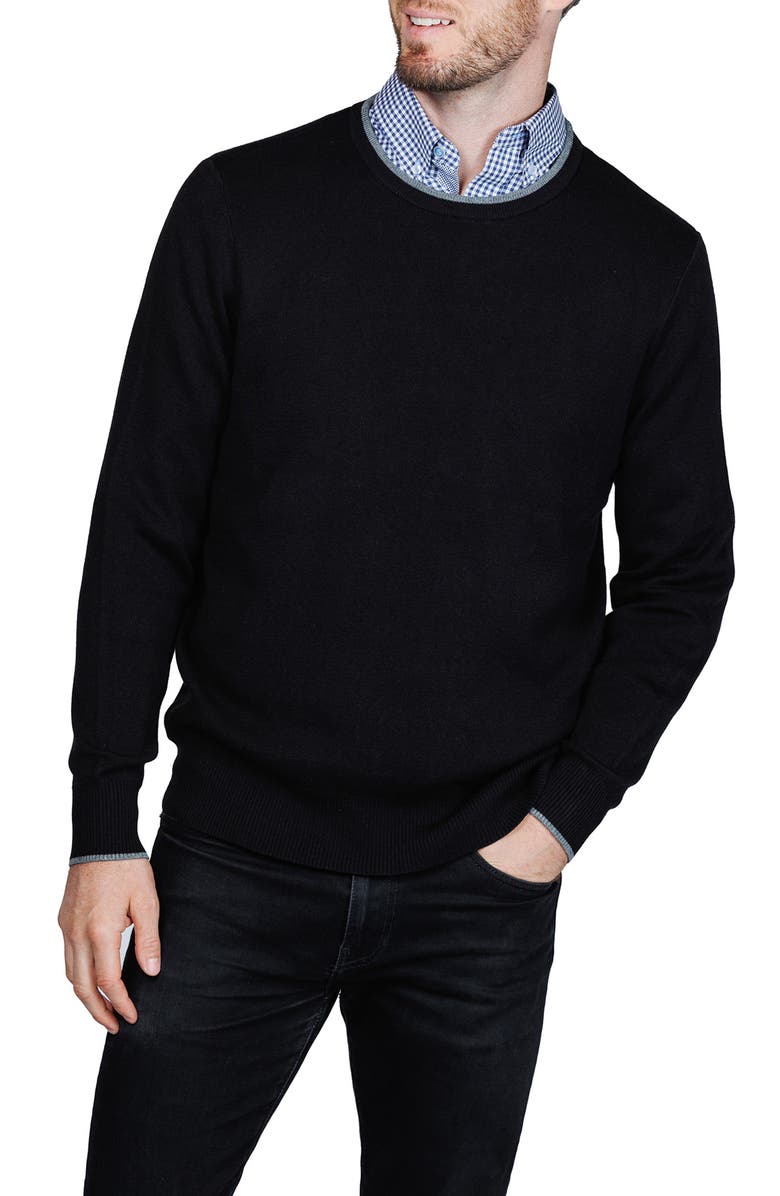 TailorByrd Fine Knit Sweater, Alternate, color, Black