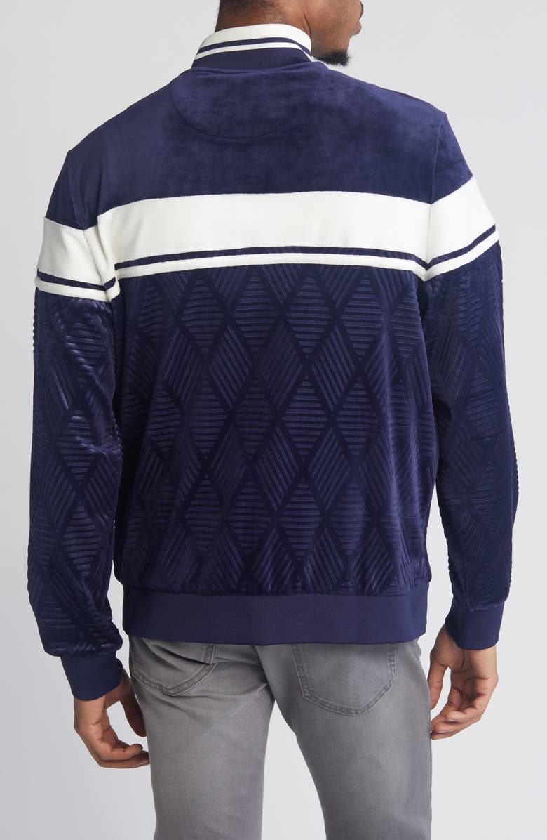 Sergio Tacchini Damarindo Debossed Velour Track Jacket, Alternate, color, 