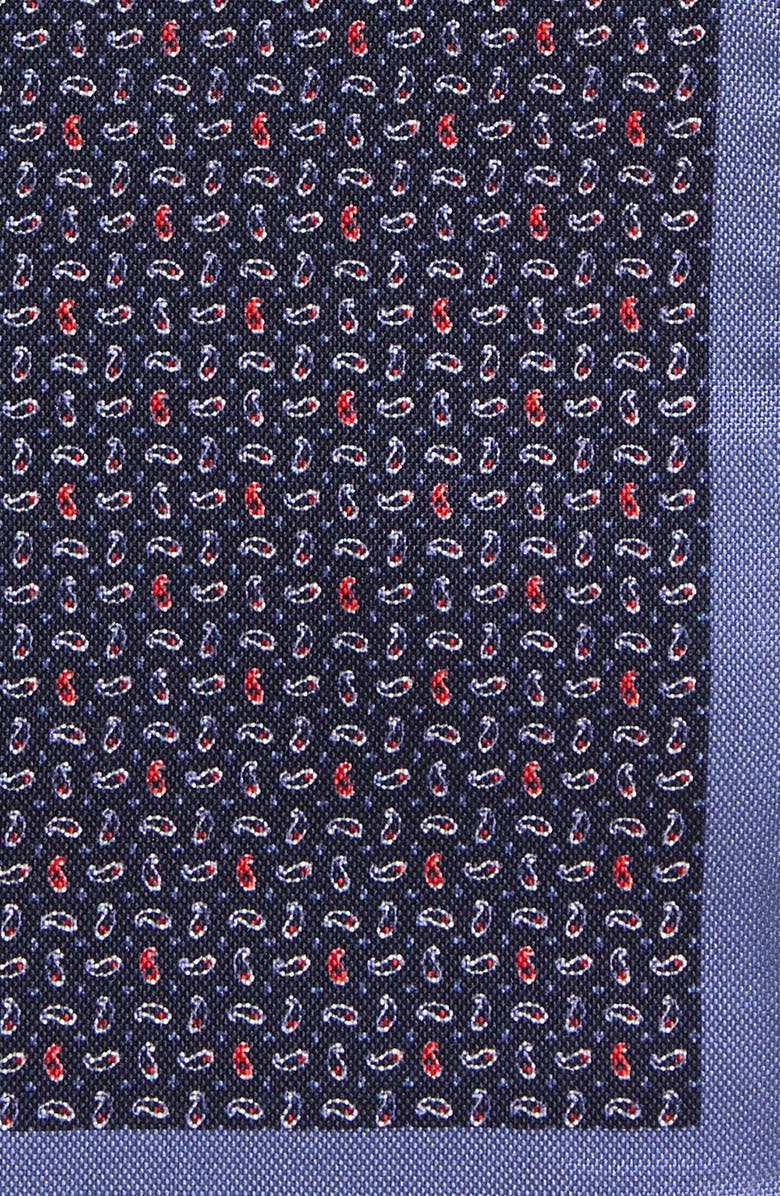 Eton Paisley Silk Pocket Square, Alternate, color, 