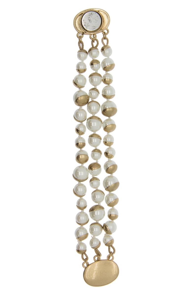 SAACHI 8-10mm Freshwater Pearl Bracelet with Magnetic Clasp, Alternate, color, 