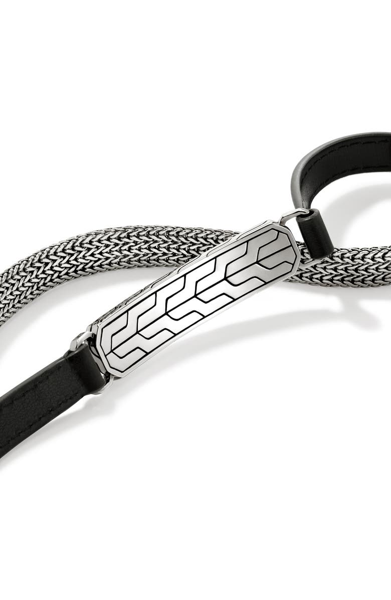 John Hardy ID Wrap, Sterling Silver, Leather, 9mm, Alternate, color,