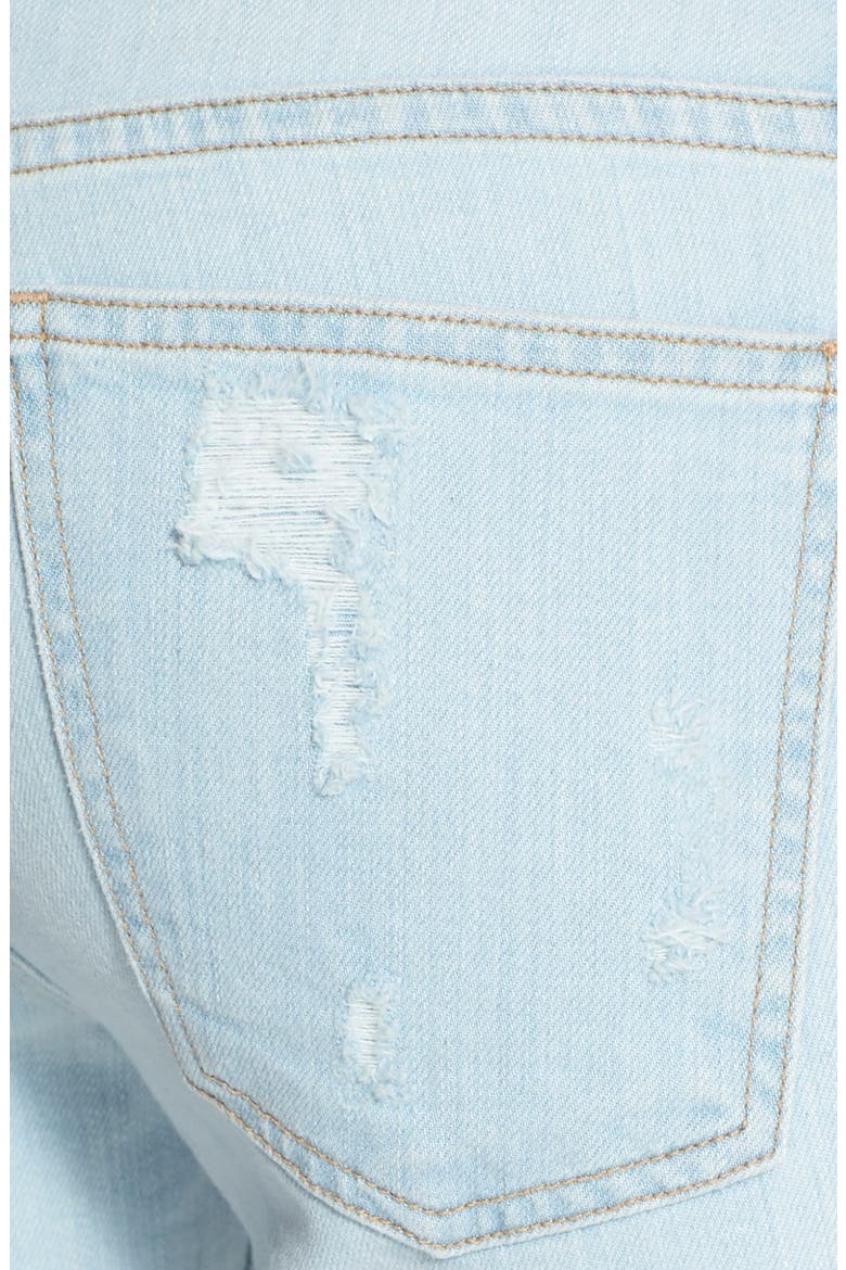 'The Stiletto' Destroyed Skinny Jeans, Alternate, color, CHALKY INDIGO SHREDDED