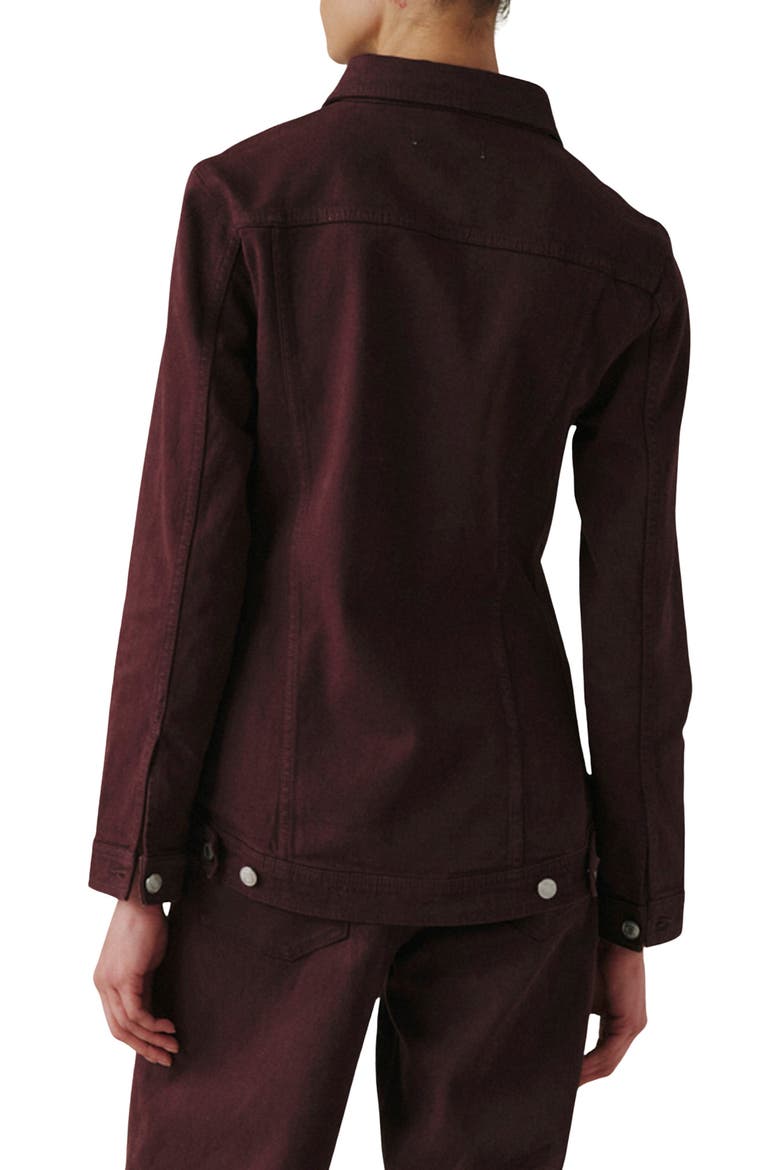 So Cal Denim Jacket, Alternate, color, GARNET