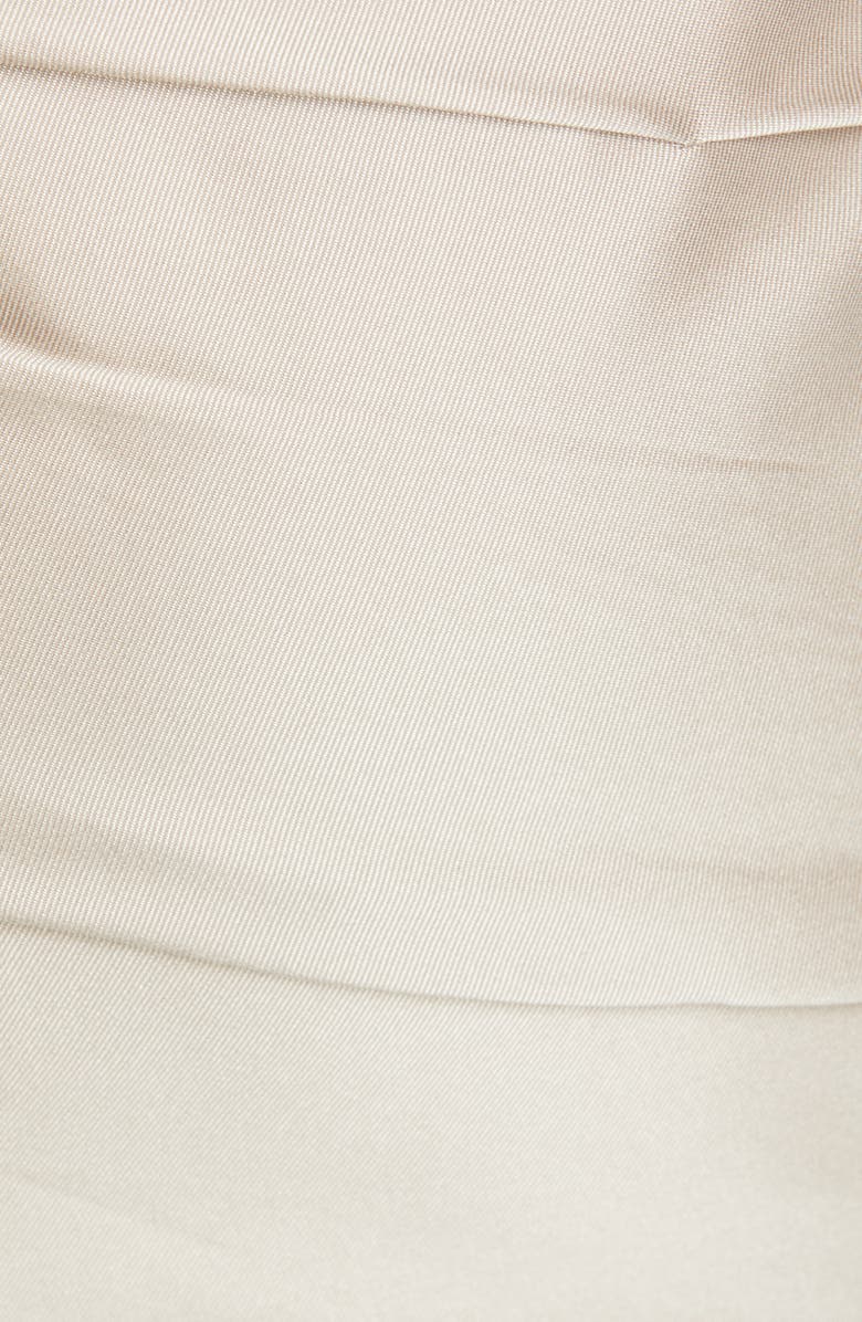 Pronovias Off the Shoulder Mikado Cocktail Dress, Alternate, color, 