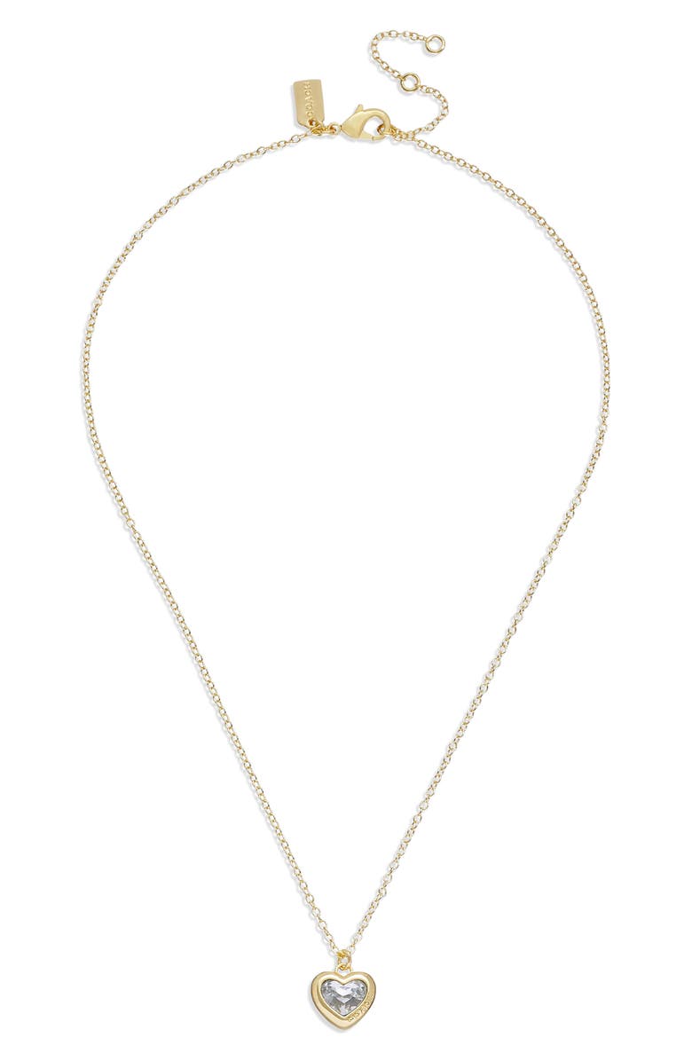 COACH Heart Pendant Necklace, Alternate, color,