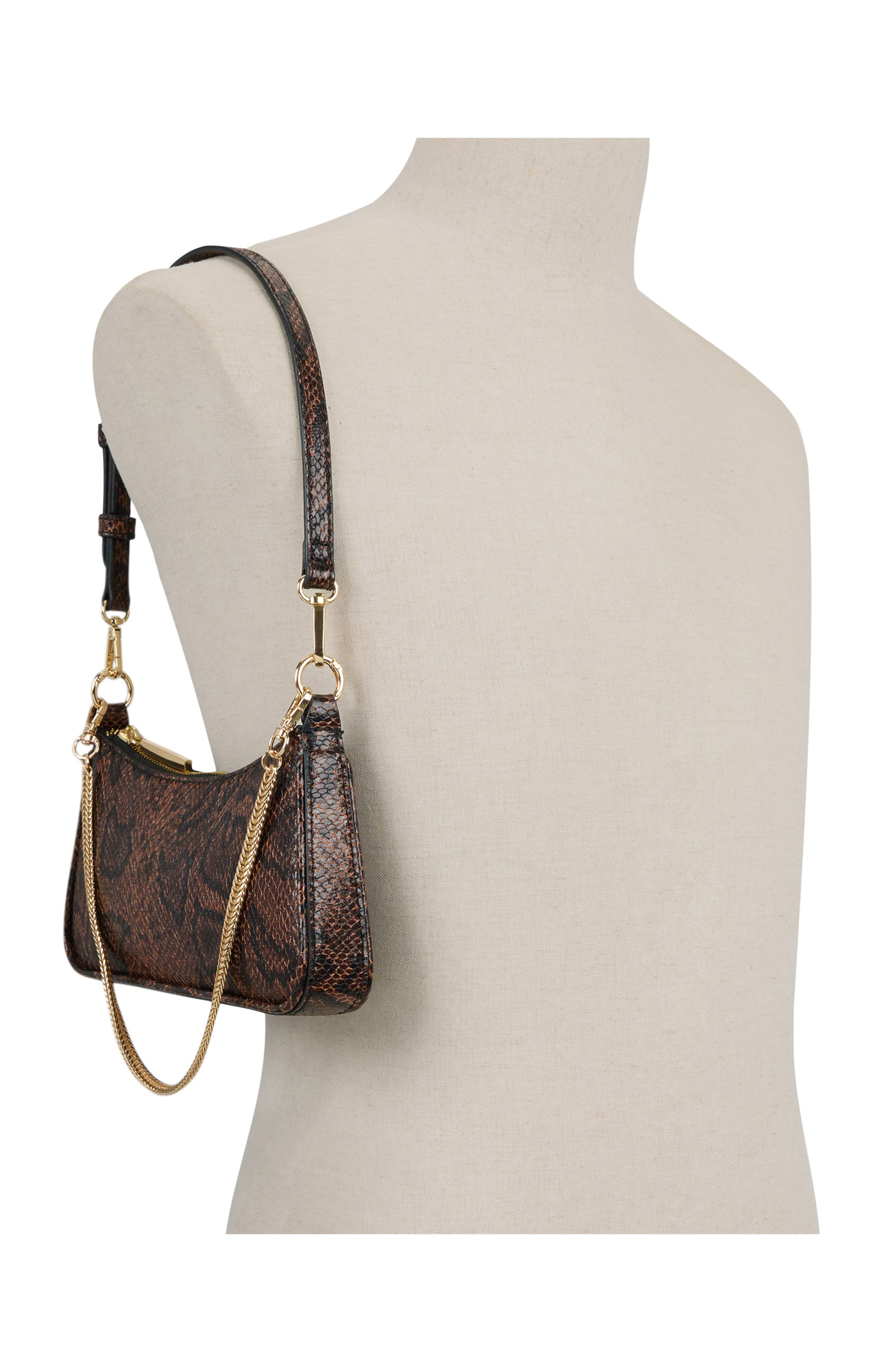 Jainniee Faux Leather Shoulder Bag, Alternate, color, BROWN MULTI