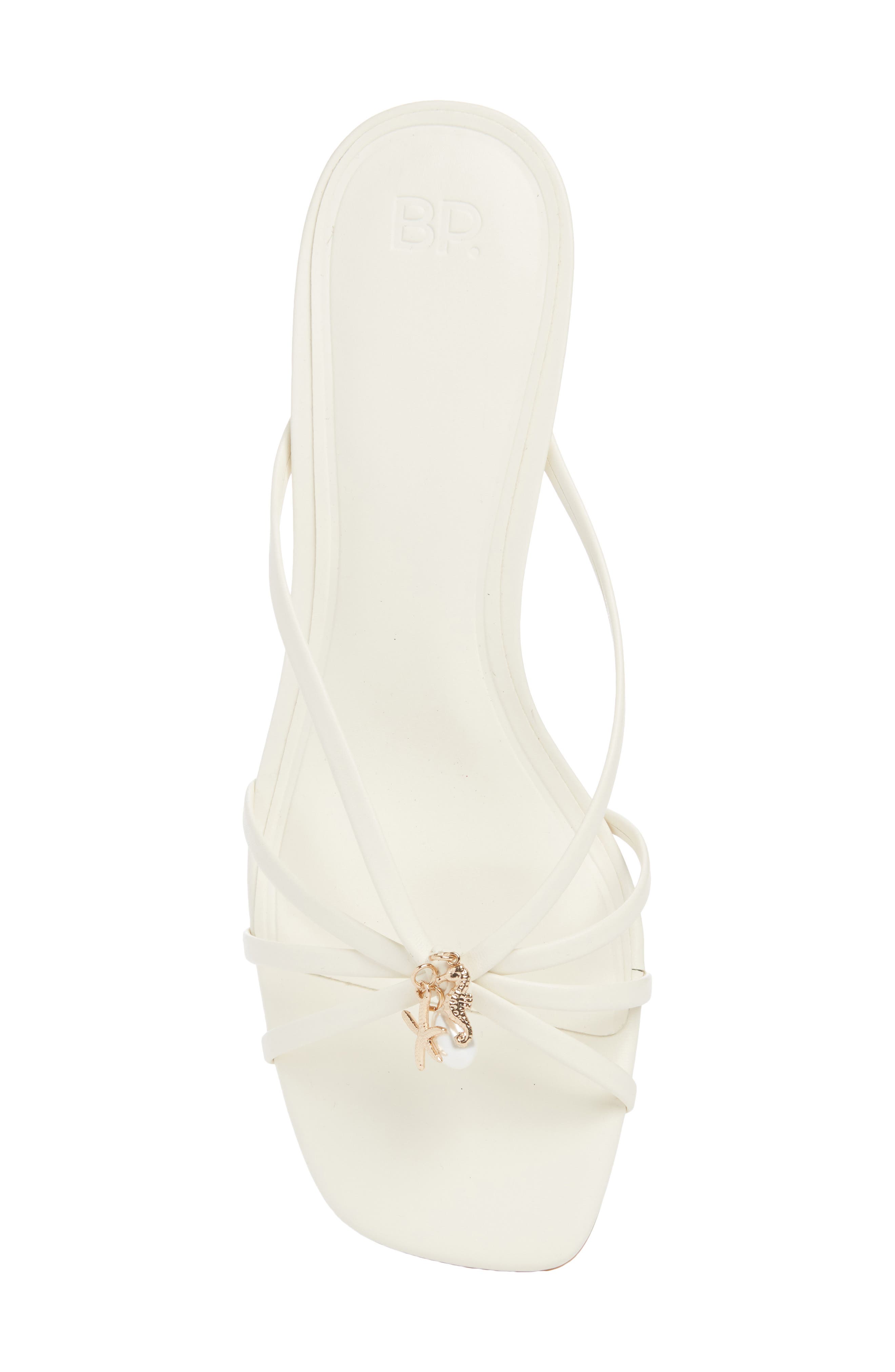 BP. Bliss Kitten Heel Slide Sandal, Alternate, color, White Blanc