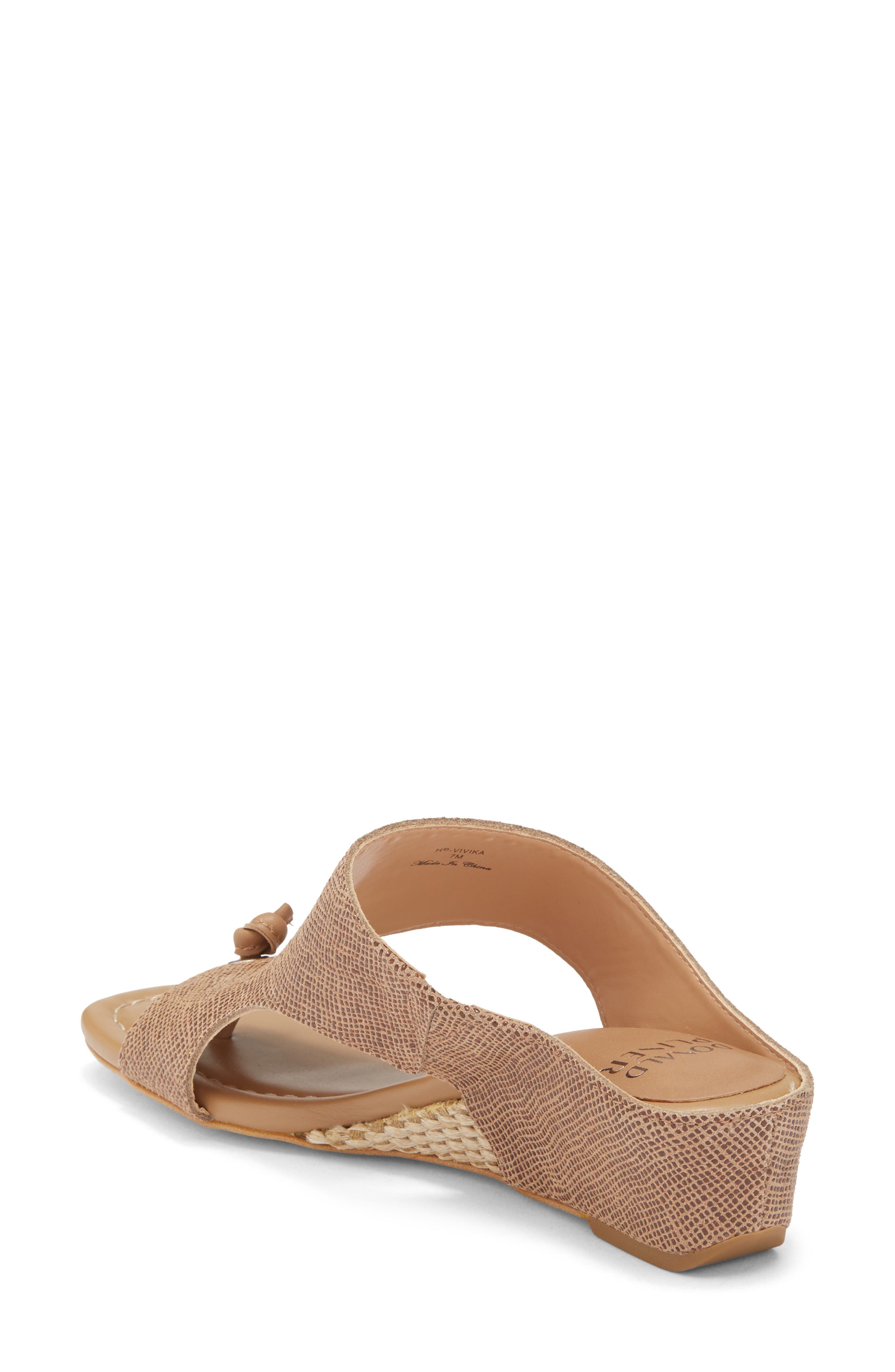 Toe Loop Wedge Sandal, Alternate, color, TOBACCO