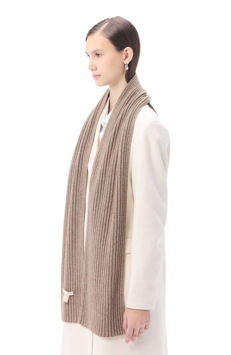 GOBI Mongolian Cashmere Cashmere Rib Knit Scarf, Alternate, color,