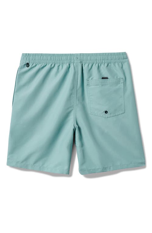 Quiksilver Everyday Solid Volley Swim Trunks In Jade Grey