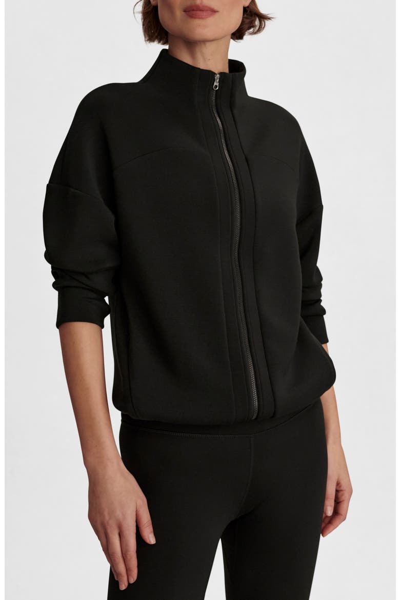 Tayah Full Zip Knit Jacket, Main, color, BLACK