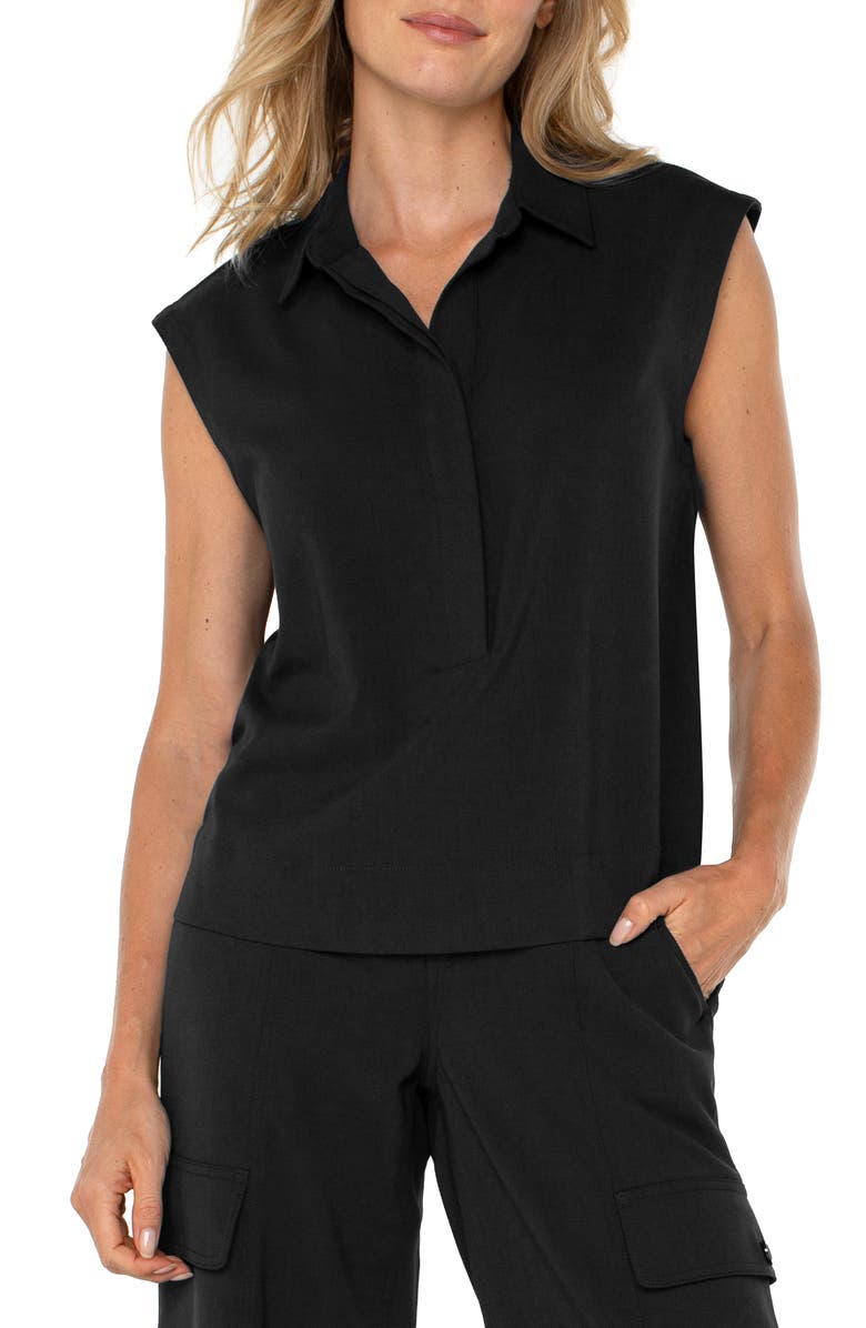 Liverpool Los Angeles Sleeveless Woven Popover Top, Main, color, 