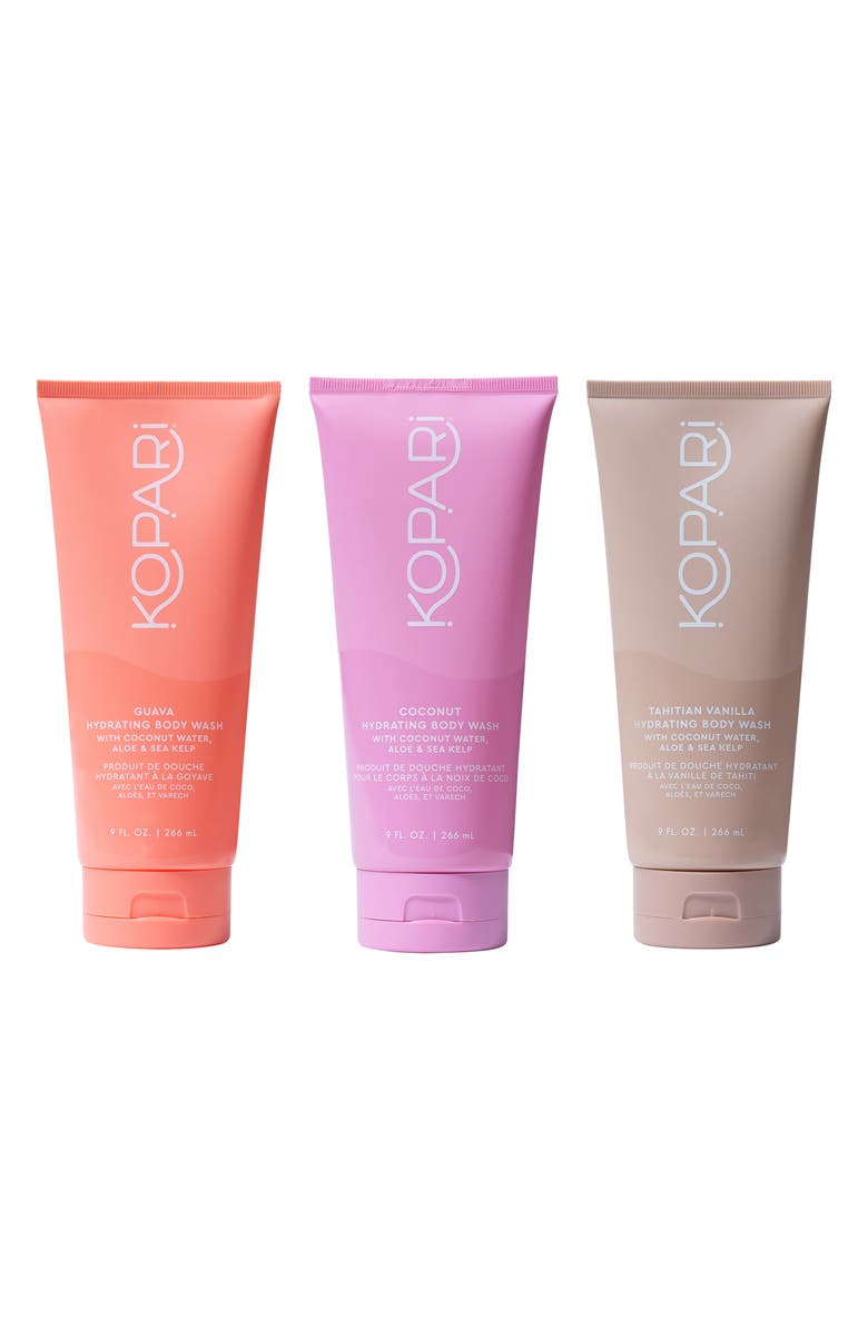 Kopari 3-Pack Assorted Hydrating Body Wash Set, Main, color, 