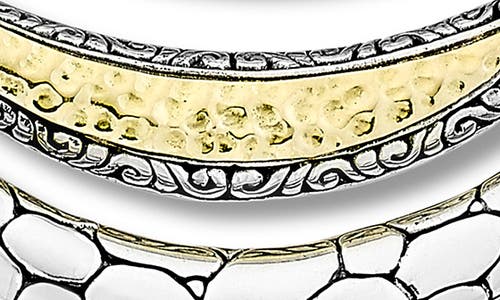 Shop Samuel B. Triple Bar Necklace In Silver And Gold
