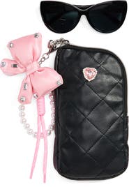 OMG Accessories Kids' Cat Eye Sunglasses & Heart Zip Around Case Set