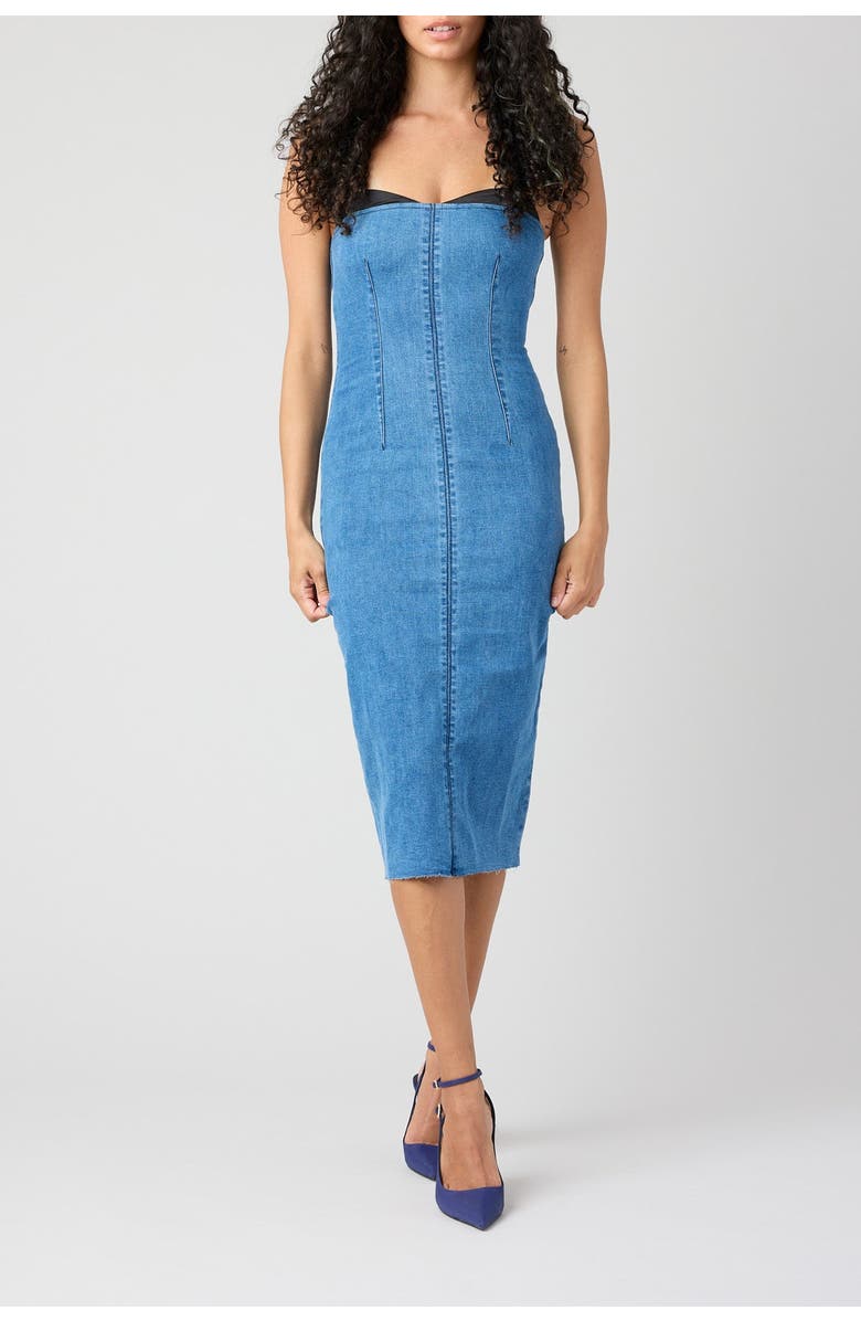 TT Studios Victoria Denim Midi Dress, Alternate, color, Beekman St.