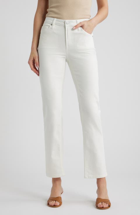 Dover Ankle Straight Leg Jeans (Ivory)