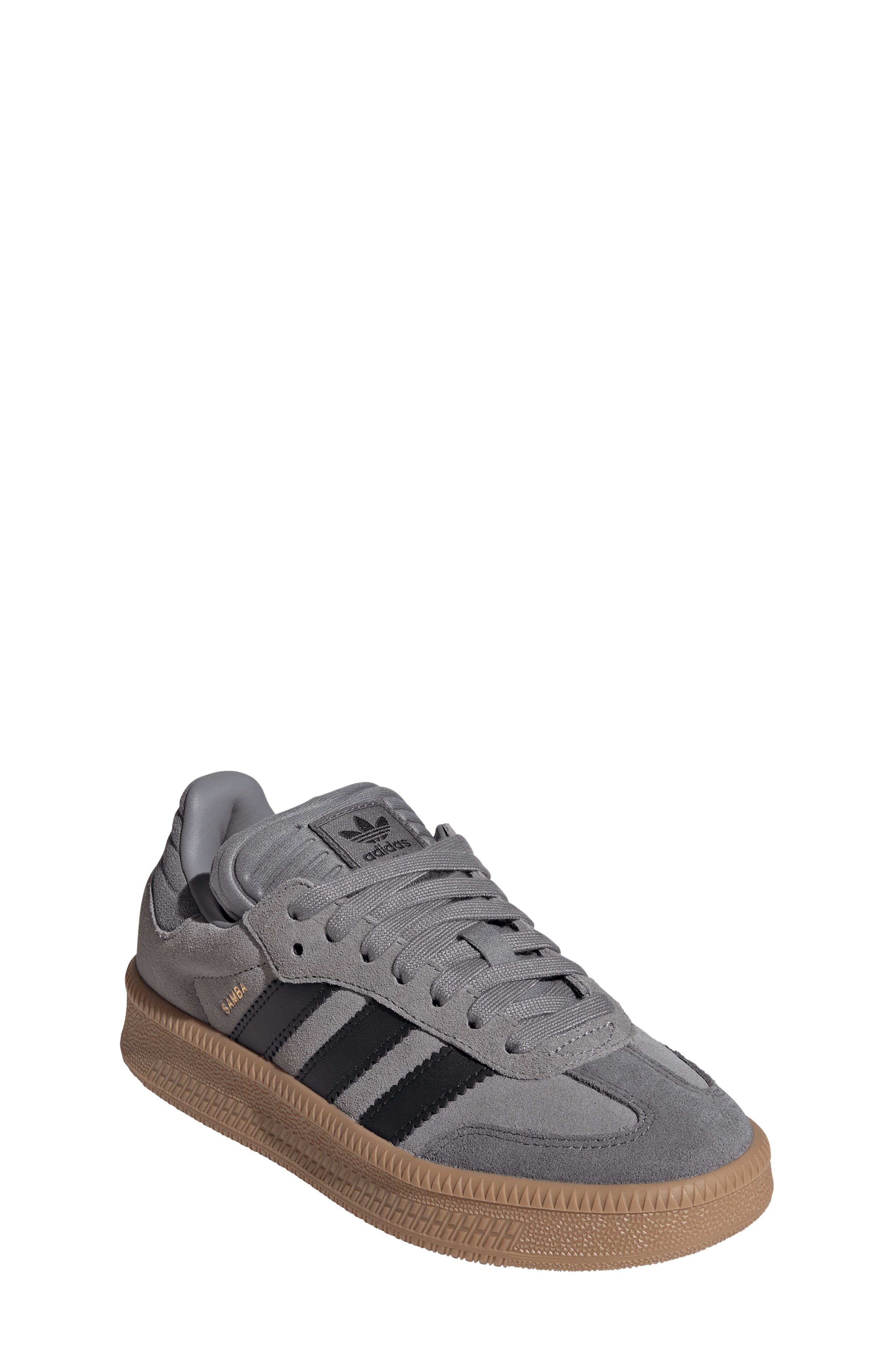 adidas Kids
 Samba XLG Sneaker, Main, color, Grey/ Black/ Gum